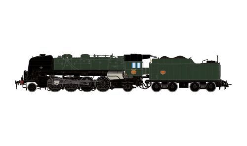Jouef HJ2430S SNCF Dampflok 141 R 44 Sarreguemines 3 Frontlampen Tender grün/schwarz  Ep.III  DCS